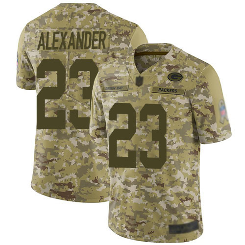 Green Bay Packers Limited Camo Men #23 Alexander Jaire Jersey Nike NFL 2018 Salute to Service